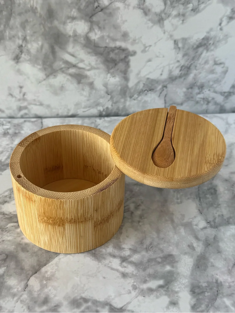 NWOT Totally Bamboo Little Dipper Salt Box with Spoon